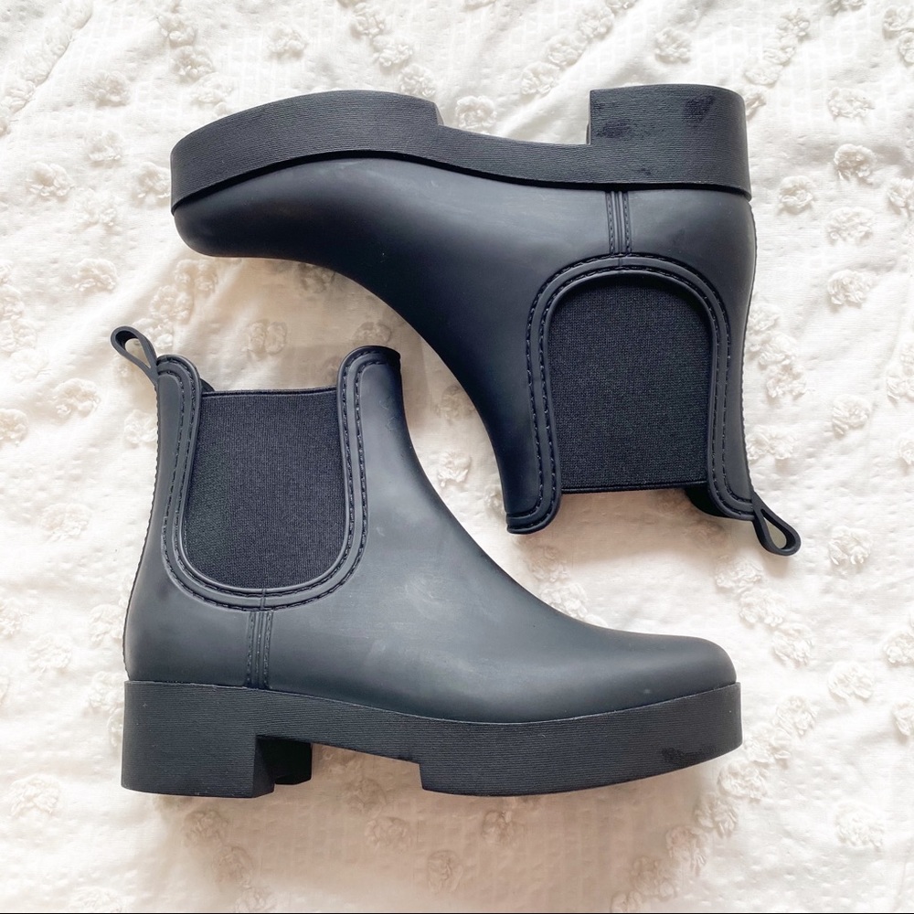 Jeffrey Campbell Matte Black Chelsea Rain Boots